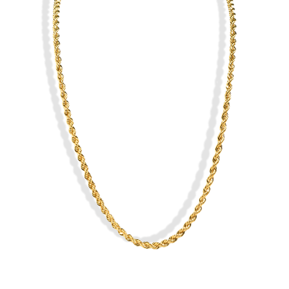 Rope Twist Chain Necklace 14K Gold