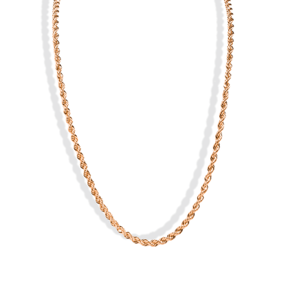 Rope Twist Chain Necklace 14K Gold