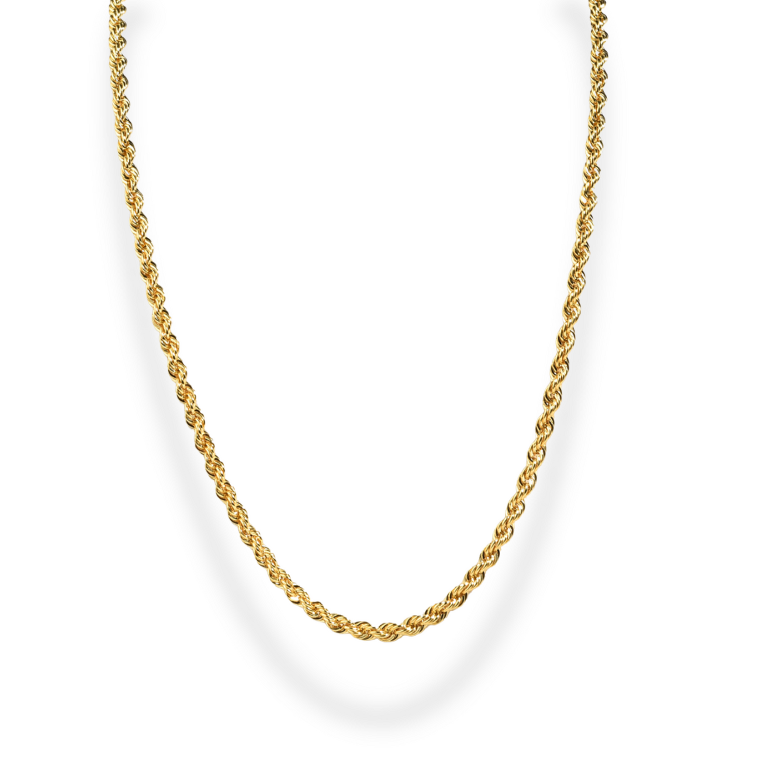 Rope Twist Chain Necklace 14K Gold