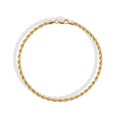 Rope Twist Chain Bracelet 14K Gold