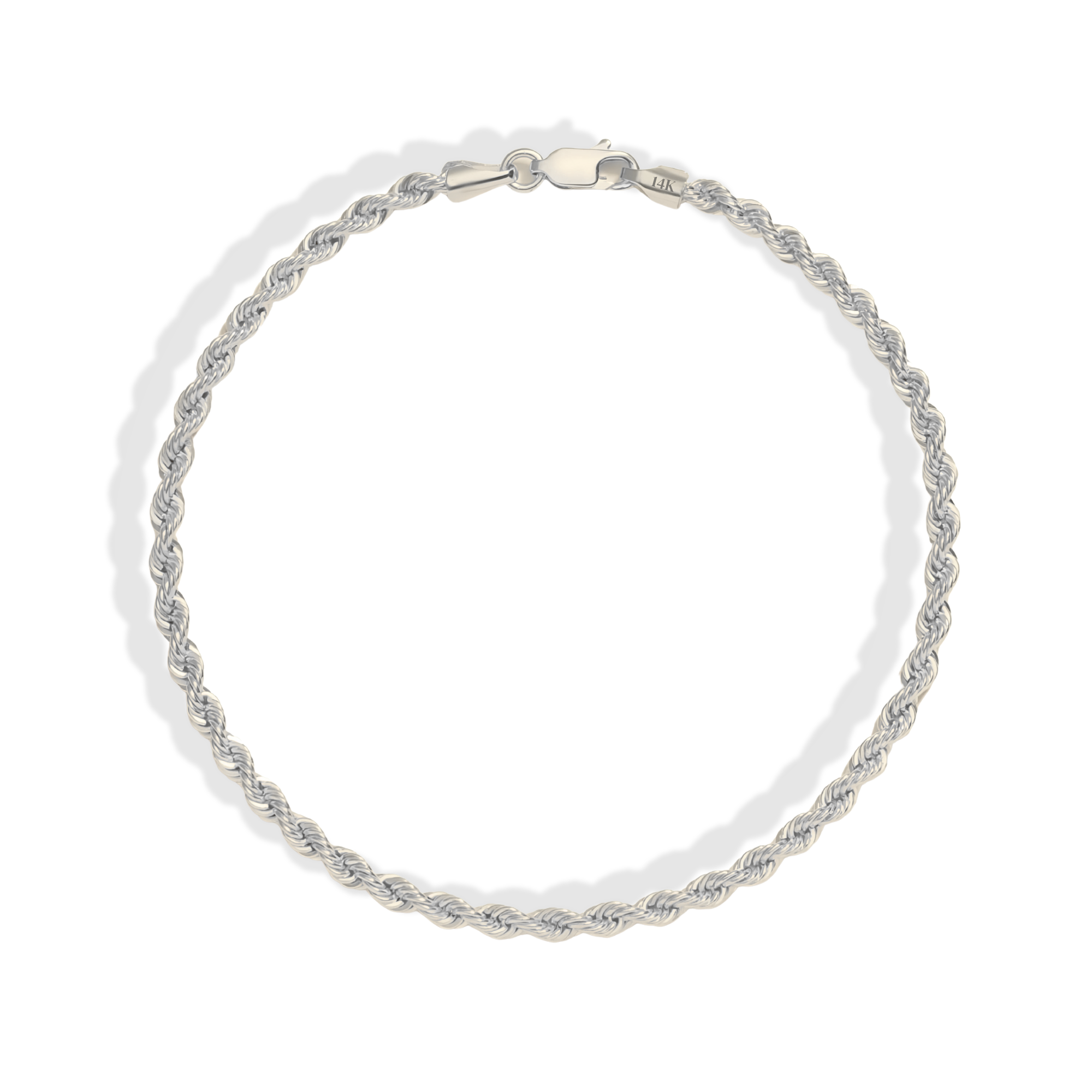 Rope Twist Chain Bracelet 14K Gold