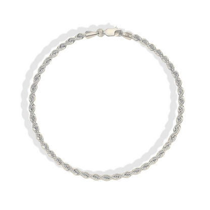 Rope Twist Chain Bracelet 14K Gold