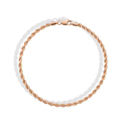 Rope Twist Chain Bracelet 14K Gold