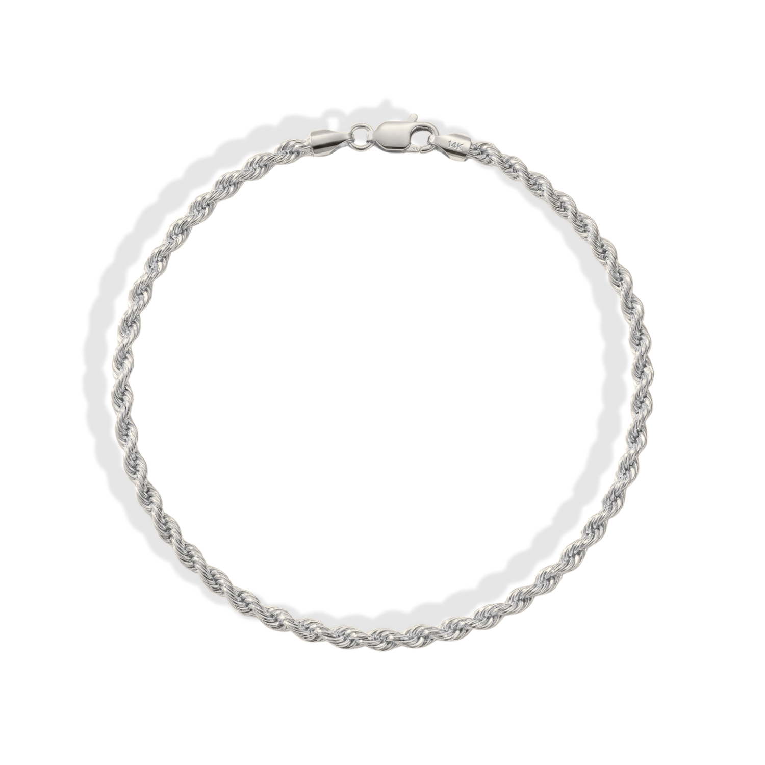 Rope Twist Chain Bracelet 14K Gold