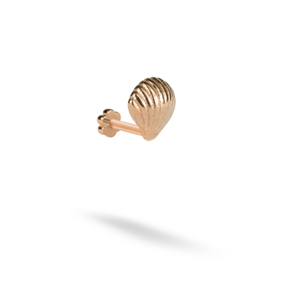 Sea Shell Flatback Ear Piercing 14K Gold