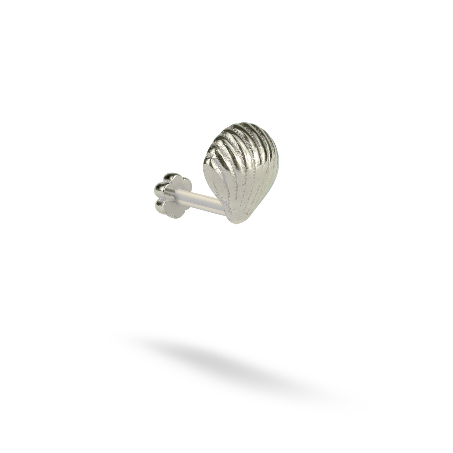 Sea Shell Flatback Ear Piercing 14K Gold