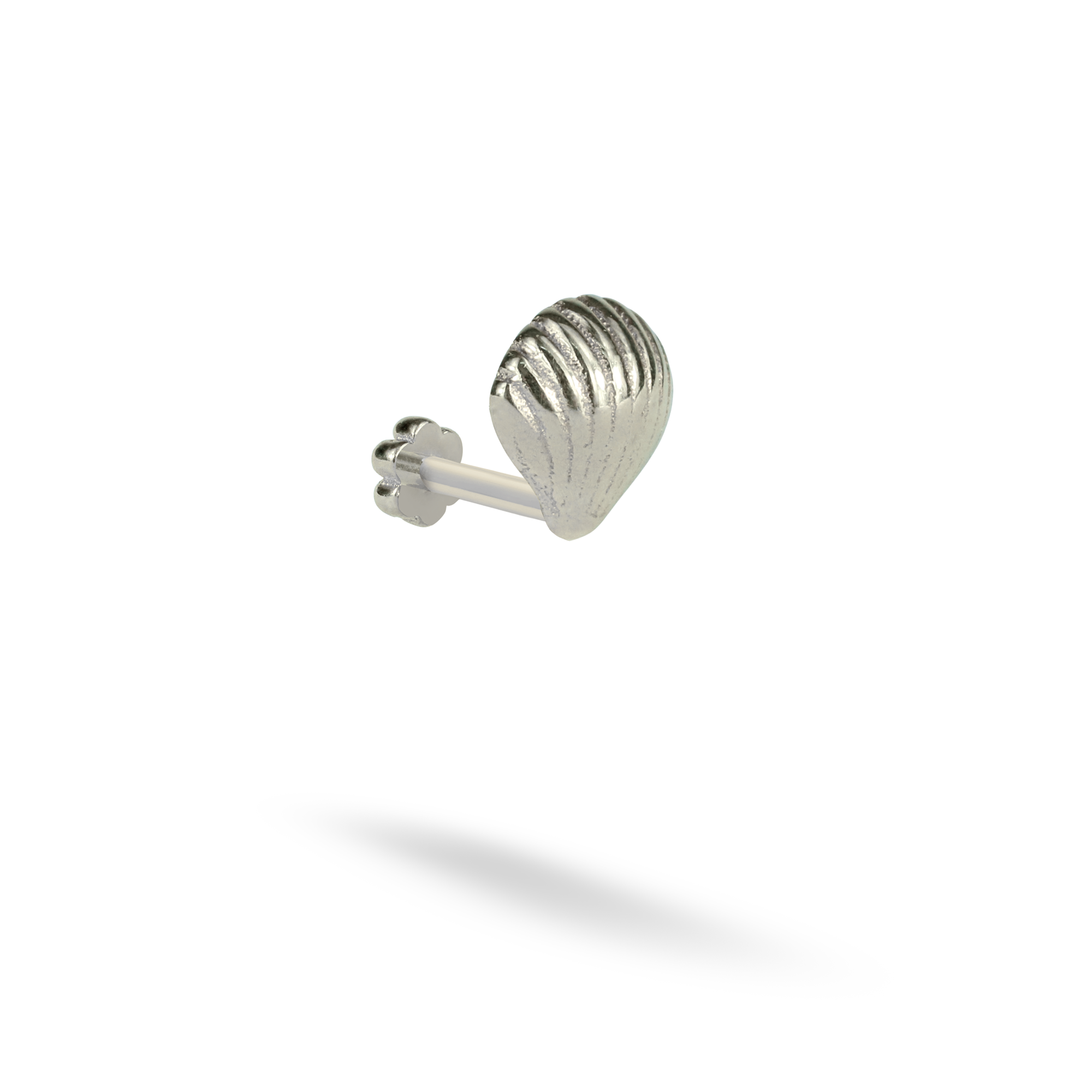 Sea Shell Flatback Ear Piercing 14K Gold