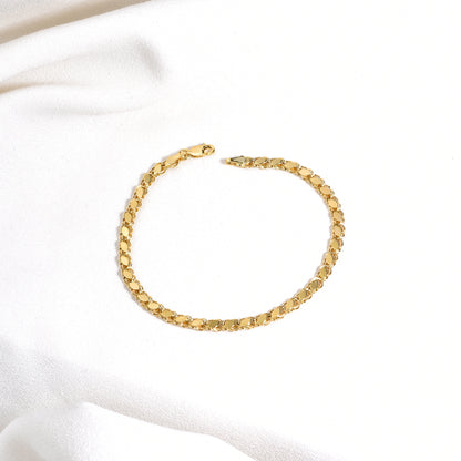 Sequin Chain Bracelet 14K Gold		