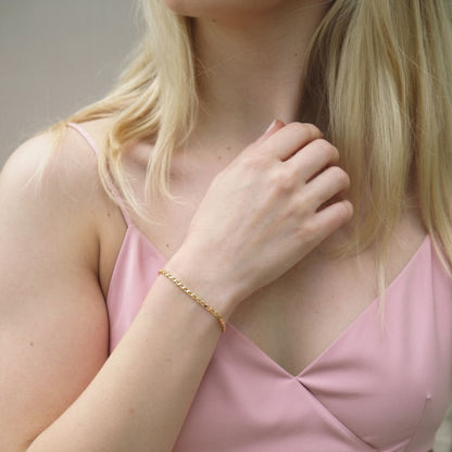 Sequined Mirror Sparkle Bracelet 14K Gold