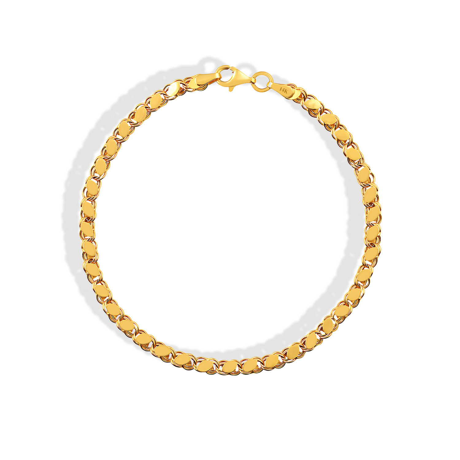 Sequined Mirror Sparkle Bracelet 14K Gold