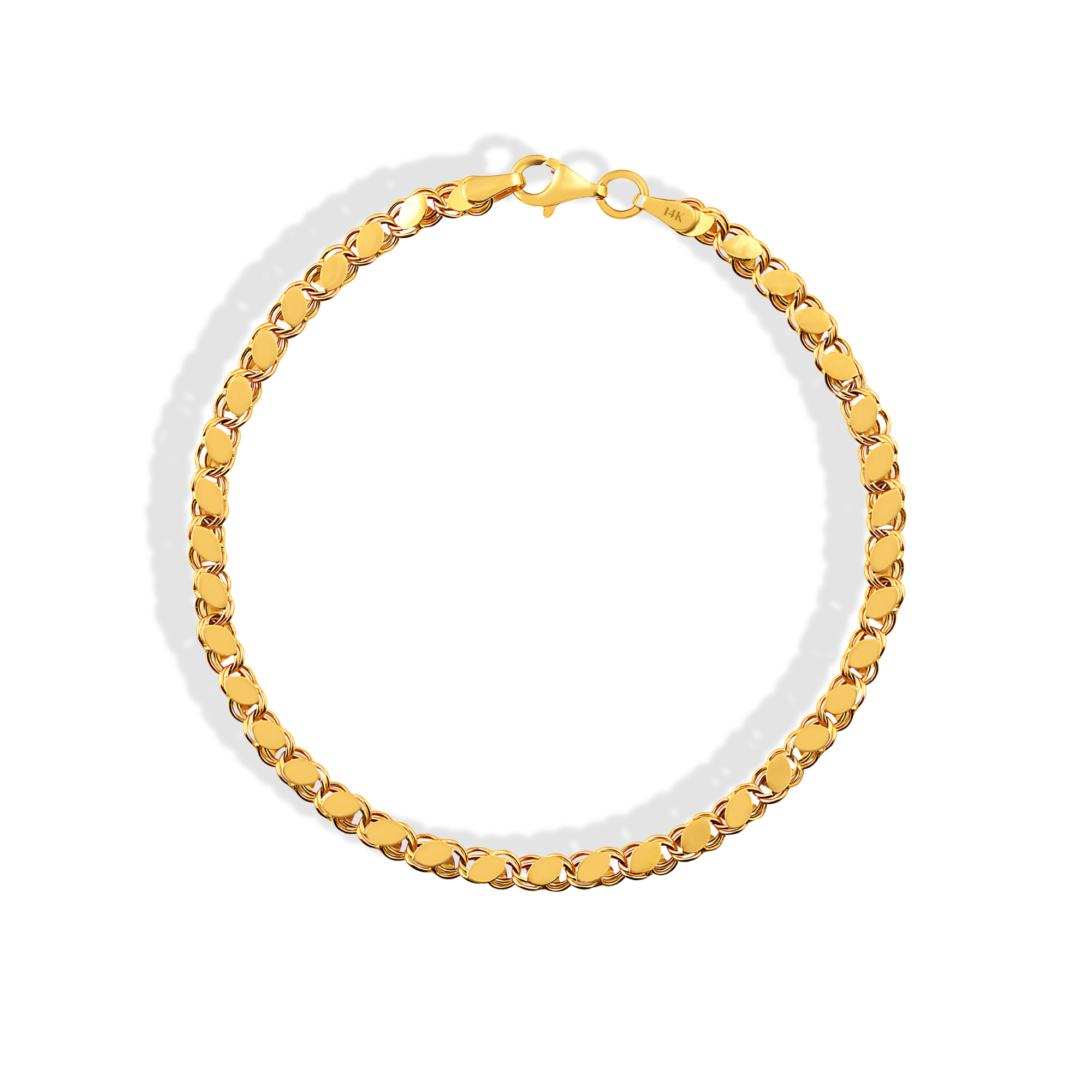 Sequined Mirror Sparkle Bracelet 14K Gold