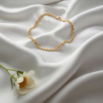 Sequined Mirror Sparkle Bracelet 14K Gold