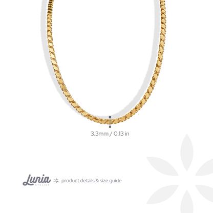 Sequin Chain Necklace 14K Gold