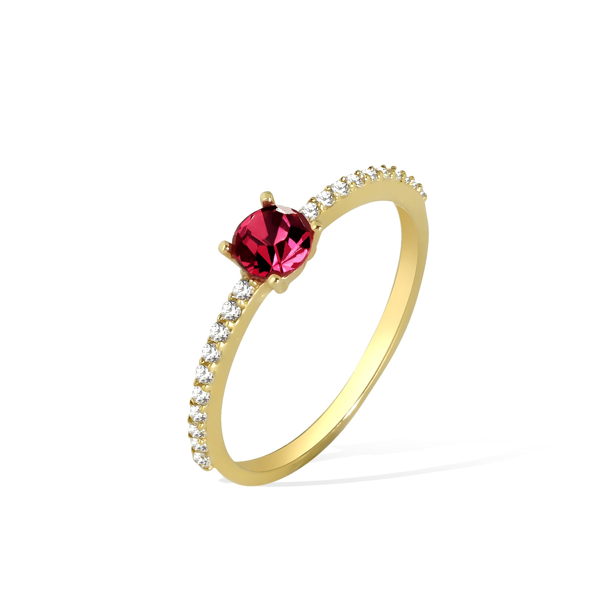 Serial Pink Diamond Ring 14K Gold 