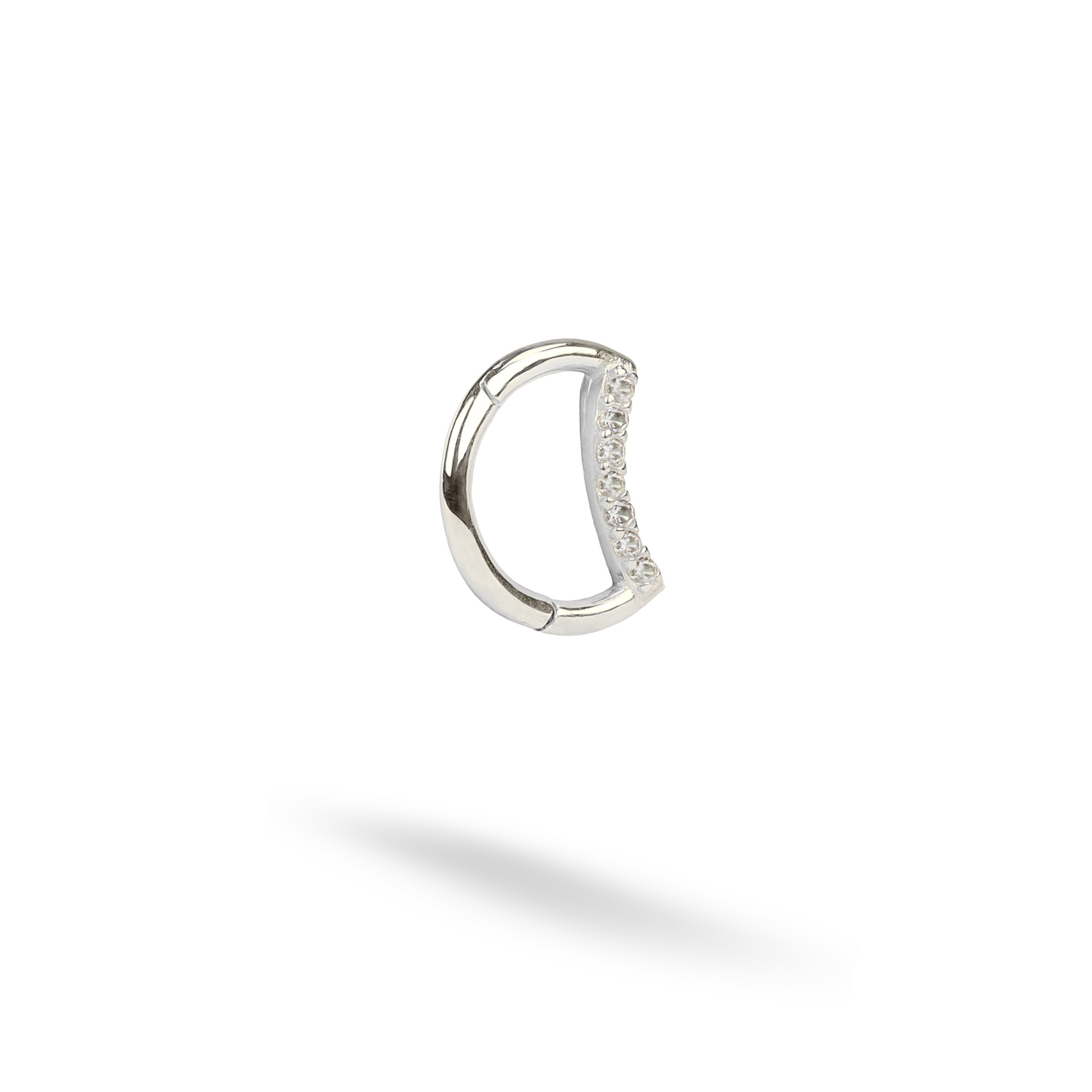 Seven Stones Hoop Ear Piercing 14K Gold