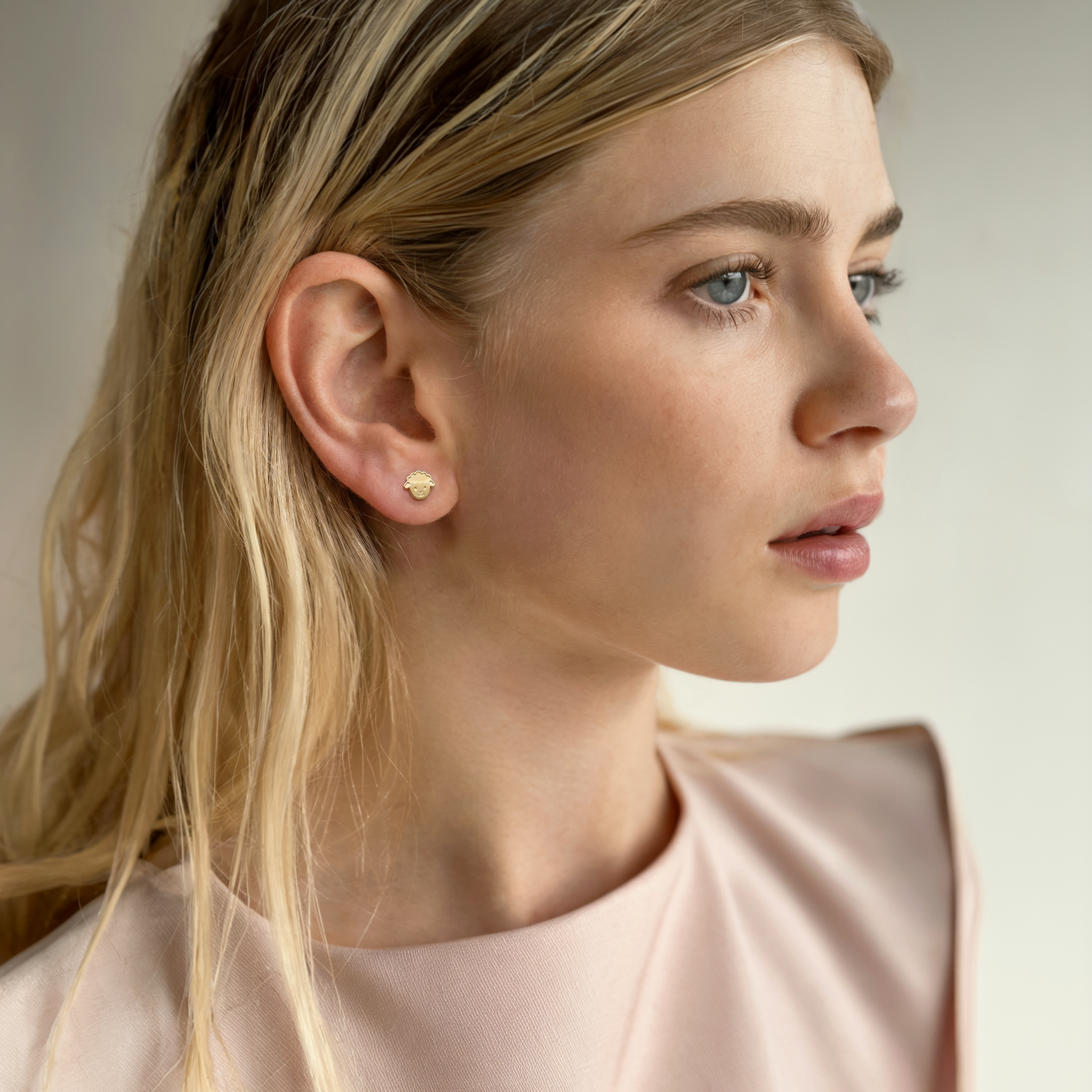 Sheep Earrings 14K Gold / Silver