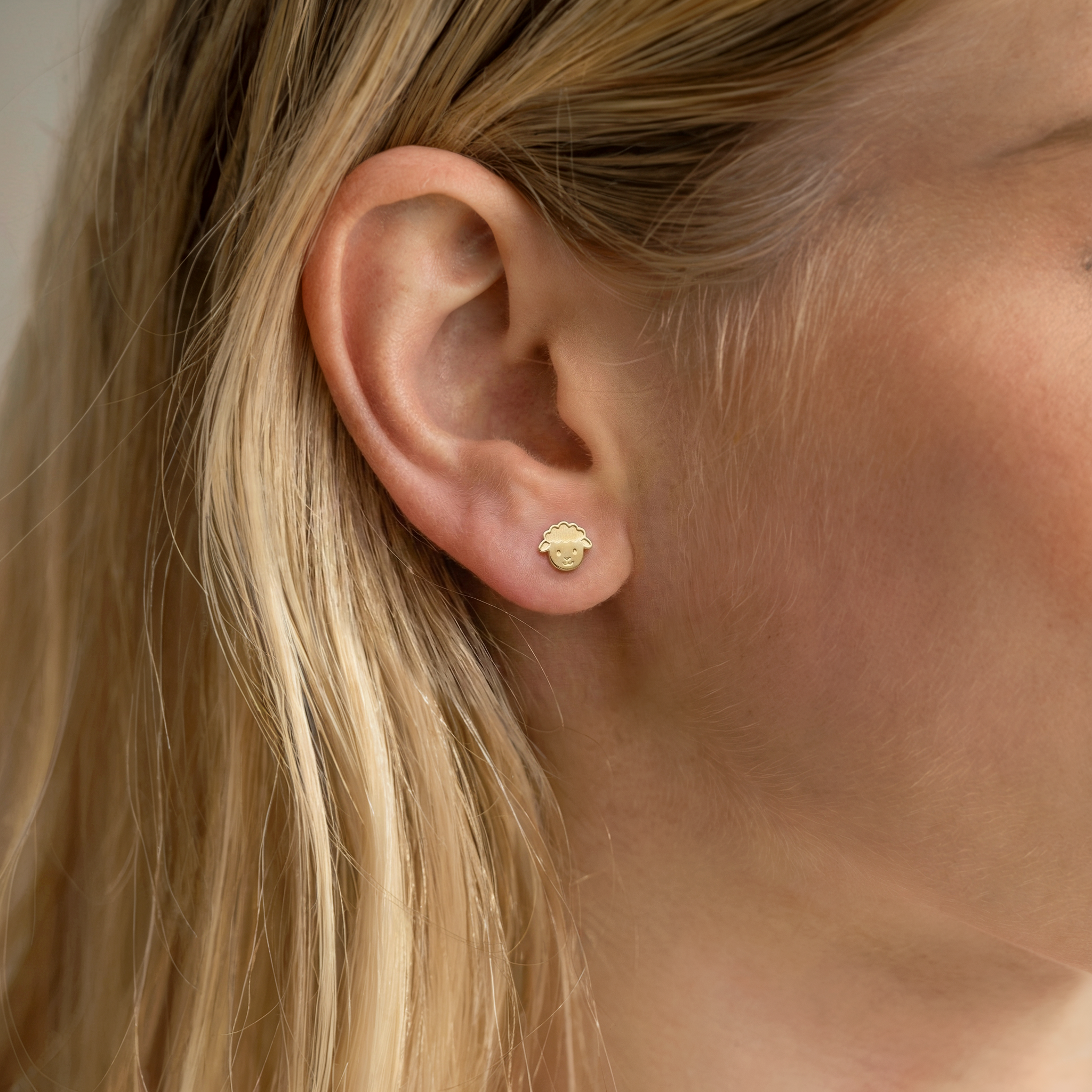 Sheep Earrings 14K Gold / Silver