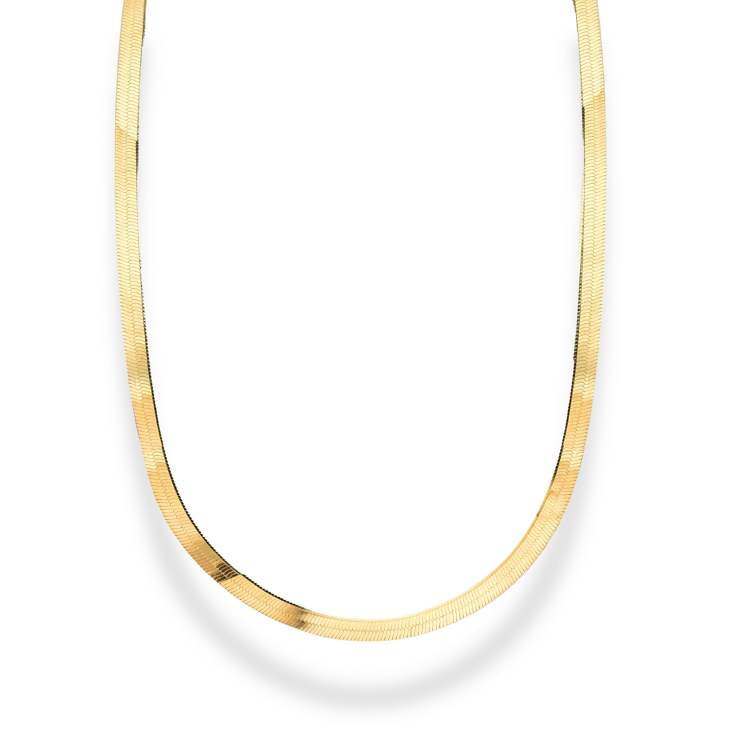 Shining Wave Chain Necklace 14K Gold