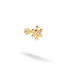 Ship Wheel Flatback Ear Piercing 14K Gold with CZ Stone