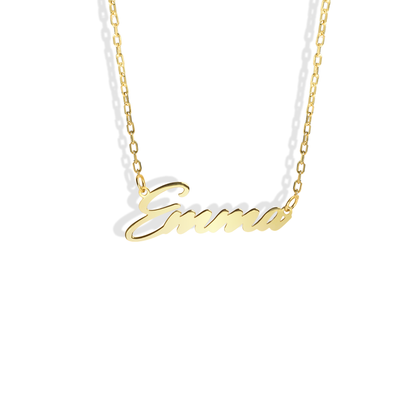 Signature Personalized Custom Name Necklace 14K Gold