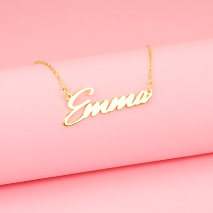 Signature Personalized Custom Name Necklace 14K Gold