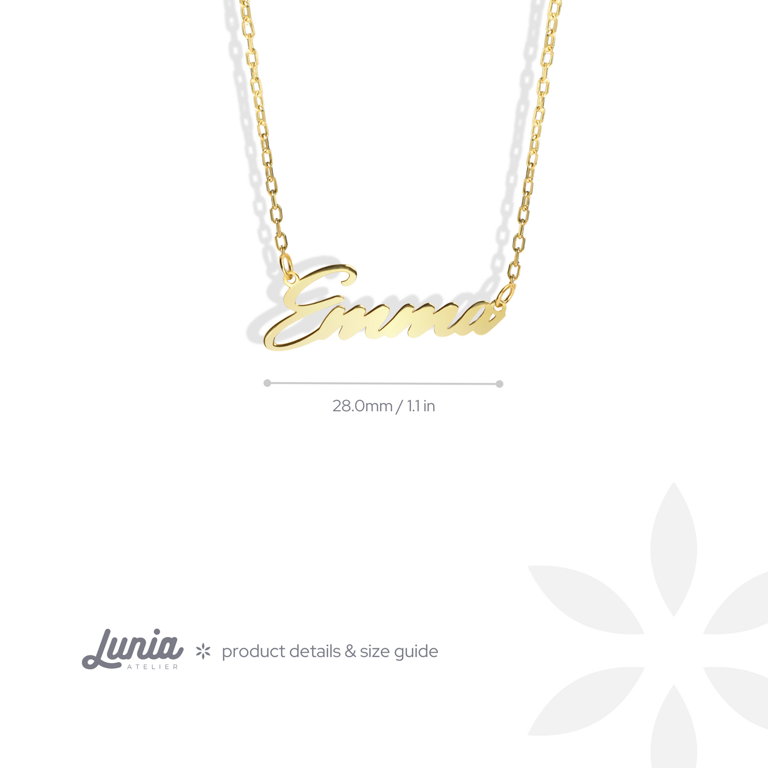 Signature Personalized Custom Name Necklace 14K Gold