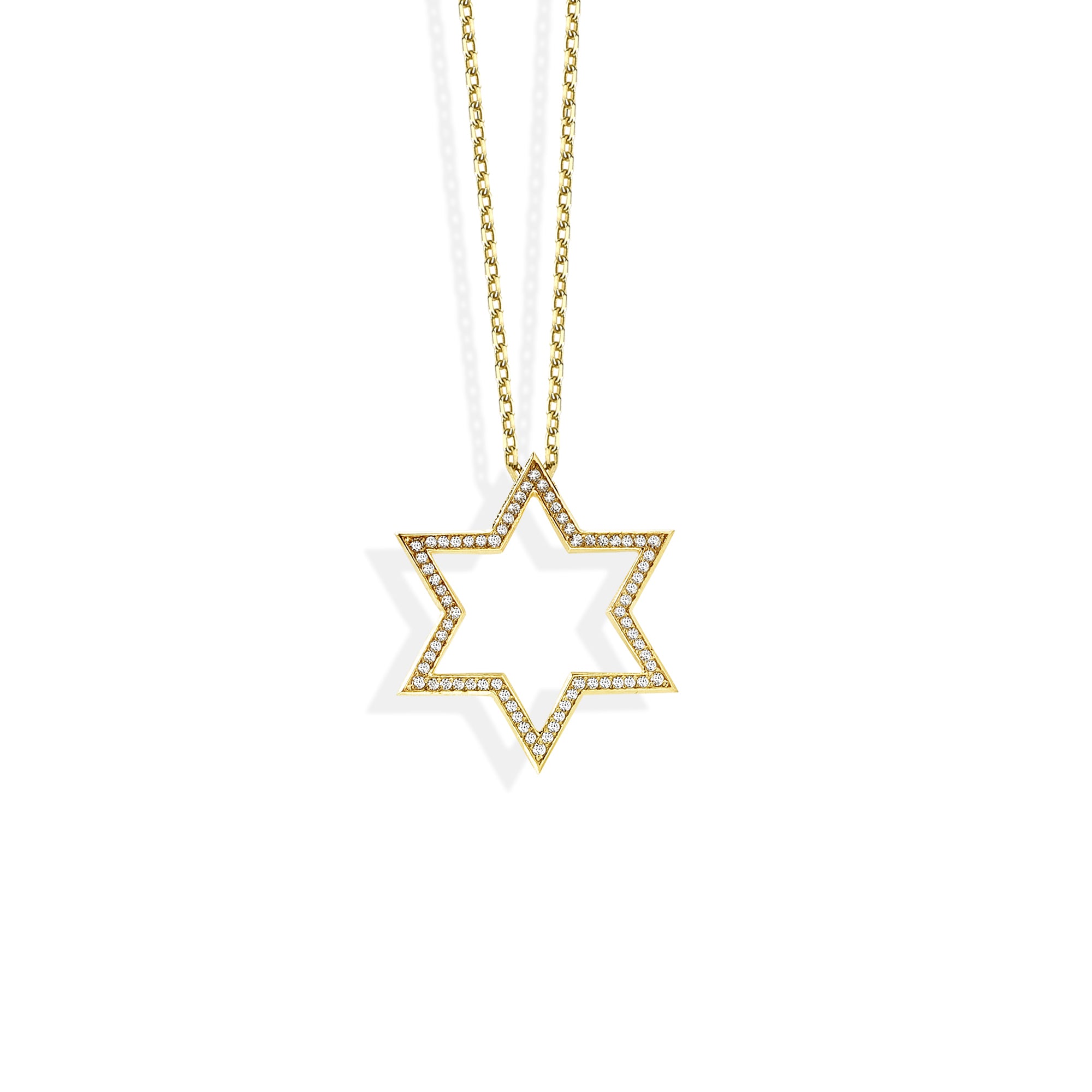 Sirius Star Diamond Charm Necklace 14K Gold