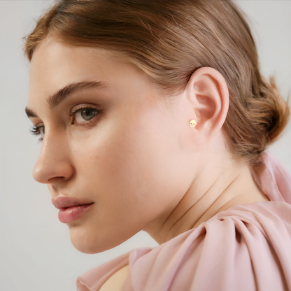 Skull Flatback Ear Piercing 14K Gold
