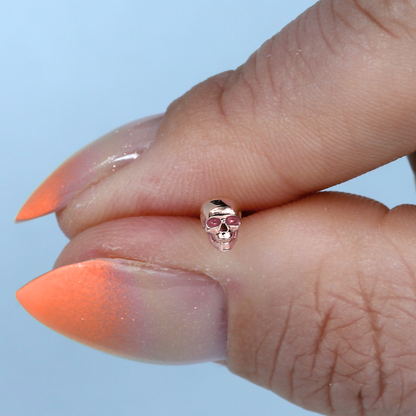Skull Flatback Ear Piercing 14K Gold