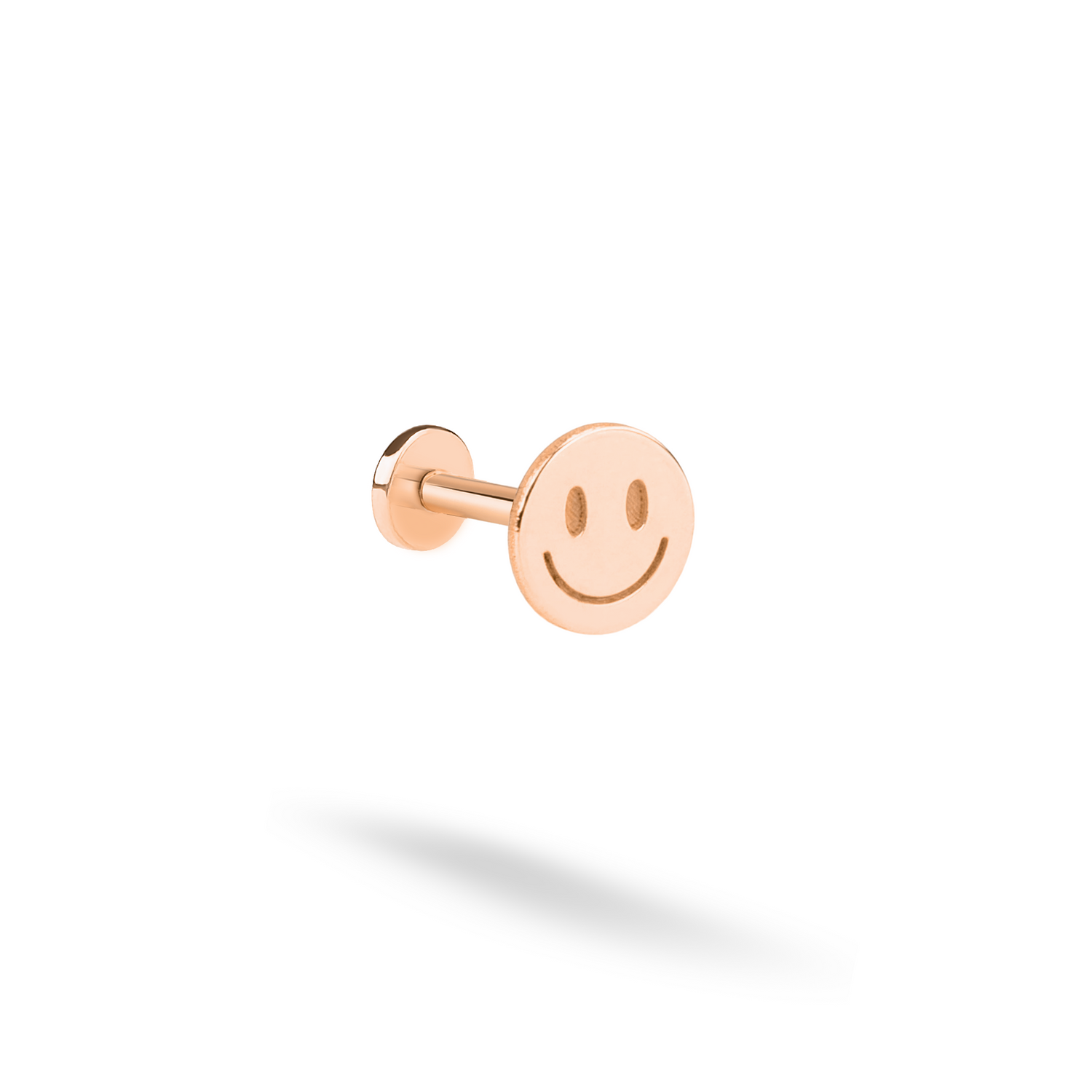 Smile Flatback Ear Piercing 14K Gold
