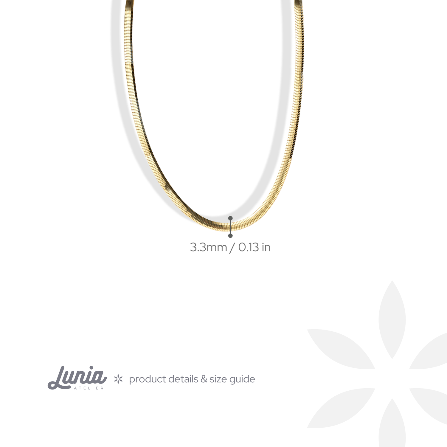 Snake Chain Necklace 14K Gold