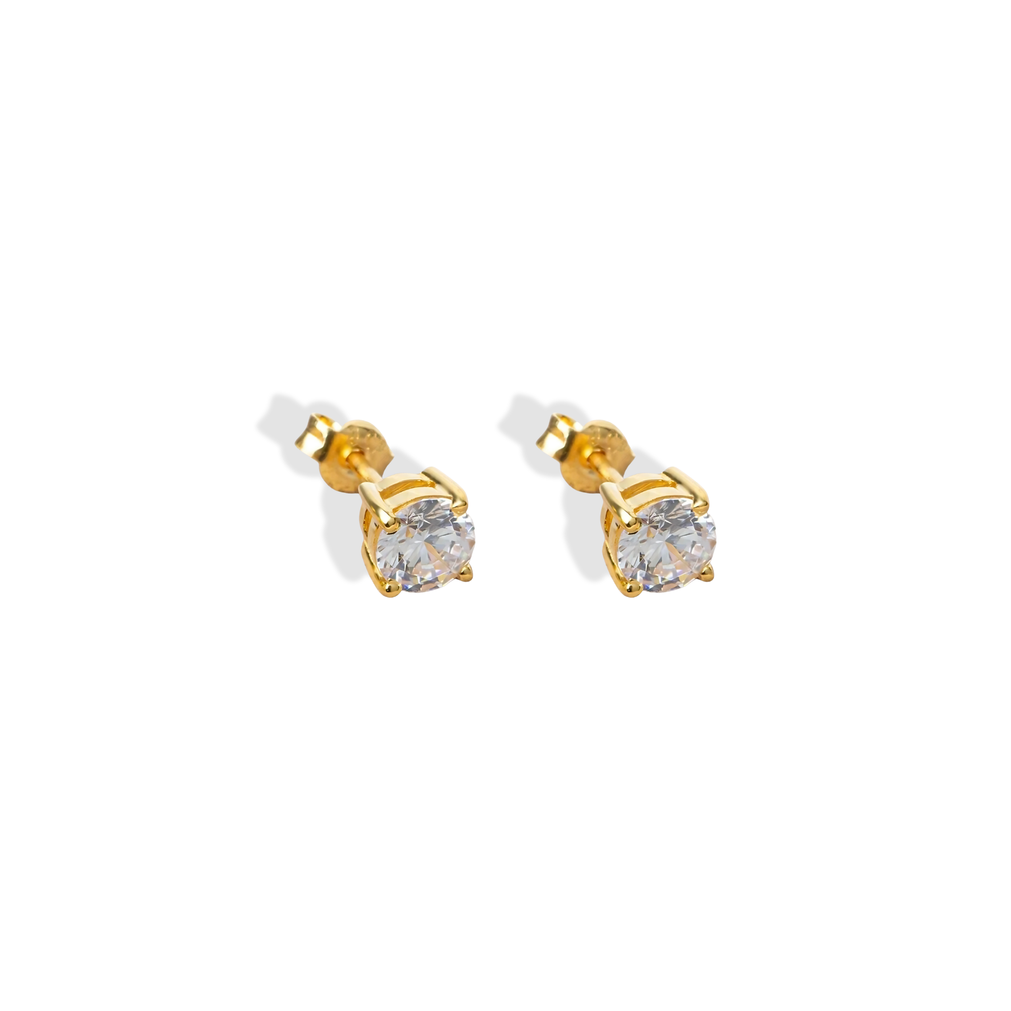 Solitaire Diamond Earrings CZ Stone bring timeless elegance to any look.