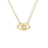 Evil Eye Solitaire Necklace in 14K Gold