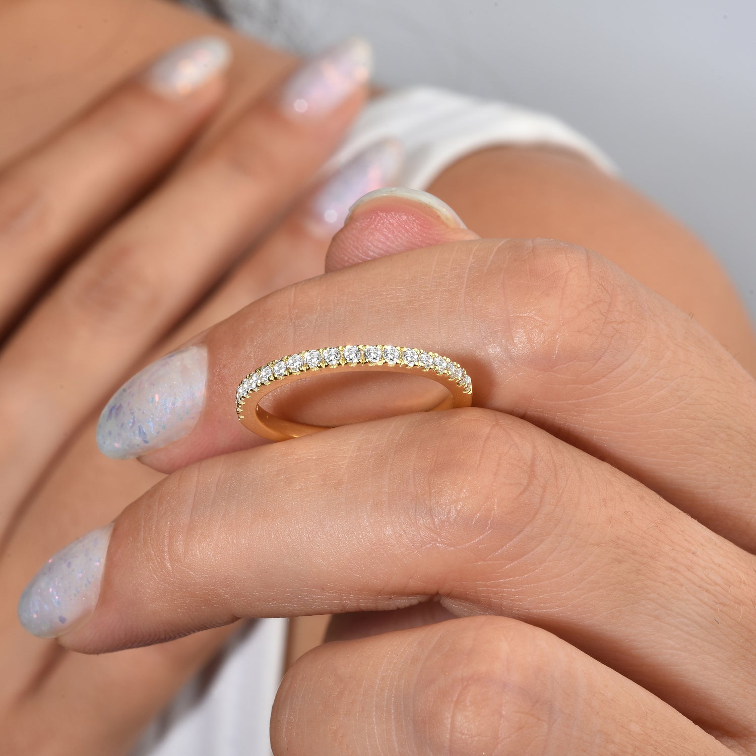 Sorted Array Diamond Ring 14K Gold
