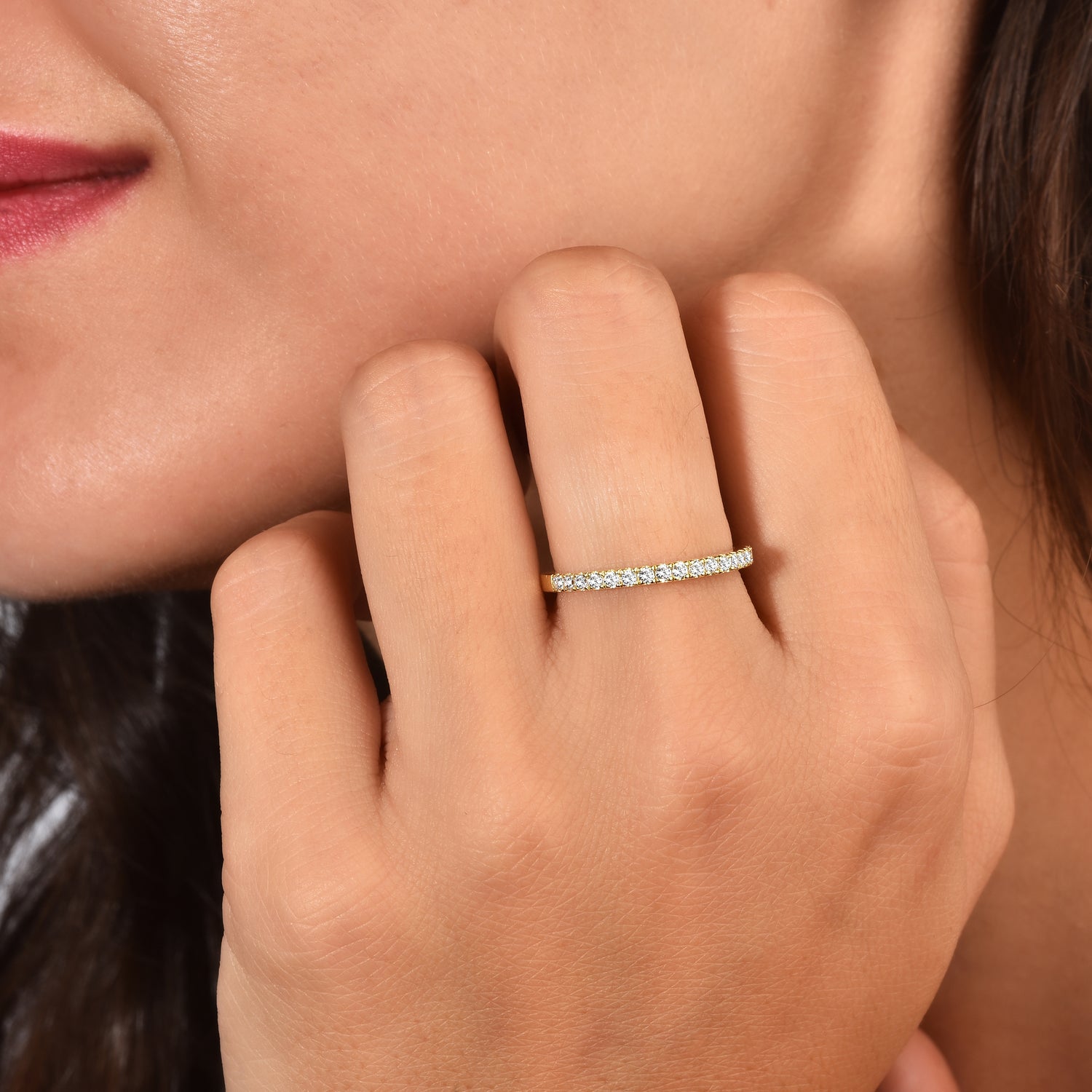 14K Gold Diamond Cluster Ring
