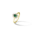 Sparkling Green Drop Diamond Ring 14k Gold