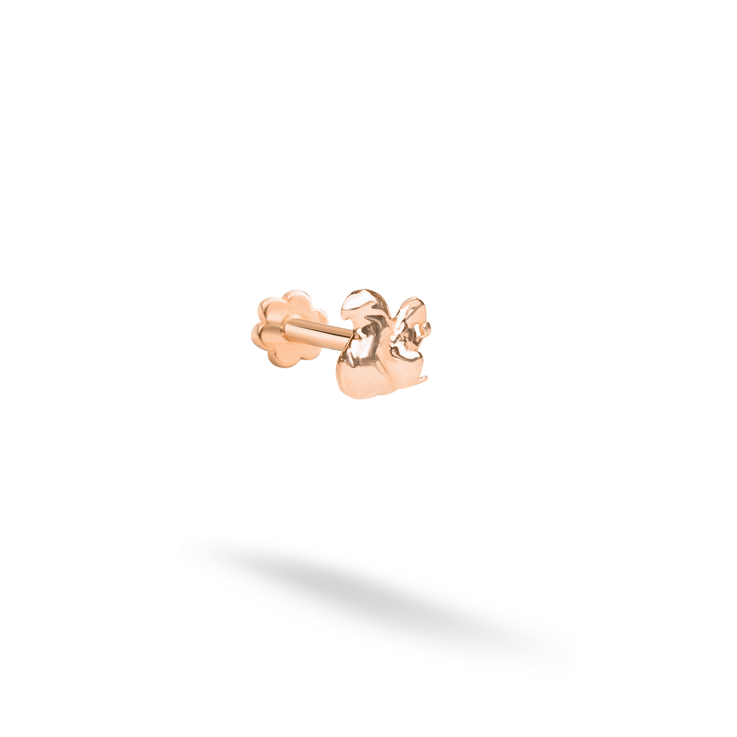 Squirrel Flatback Ear Piercing 14K Gold