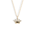 Stone Crown Pendant Necklace 14K Gold / Silver