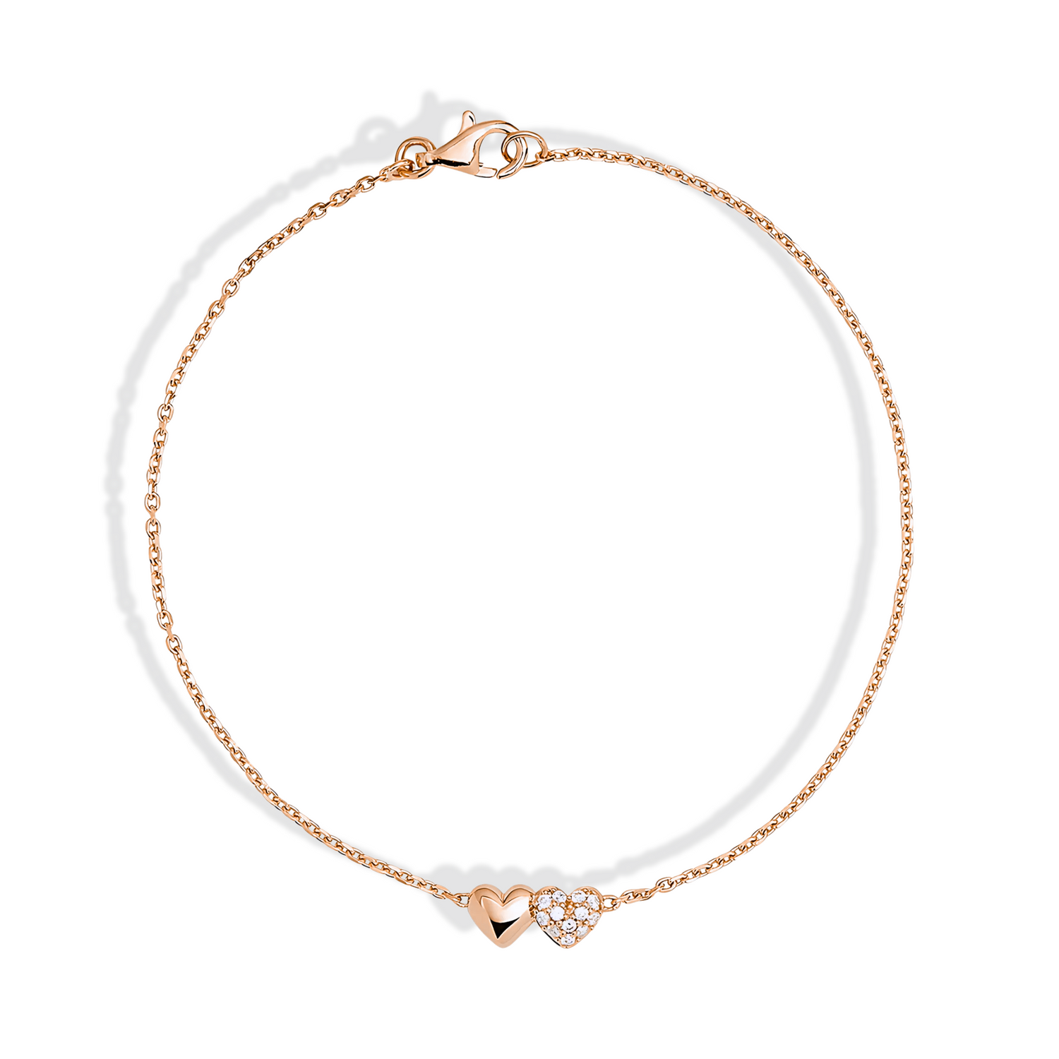 Stony Heart Love Bracelet Diamond 14K Gold