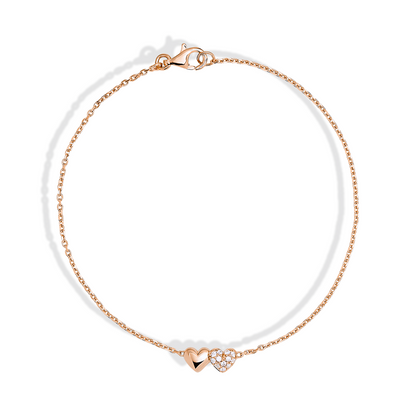 Stony Heart Love Bracelet Diamond 14K Gold