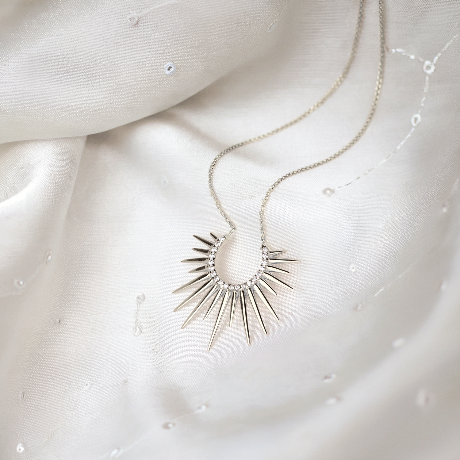 Sunburst Light Necklace 14K Gold
