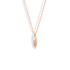 Personalised board pendant in 14K rose gold, the name engraved from nose to tail