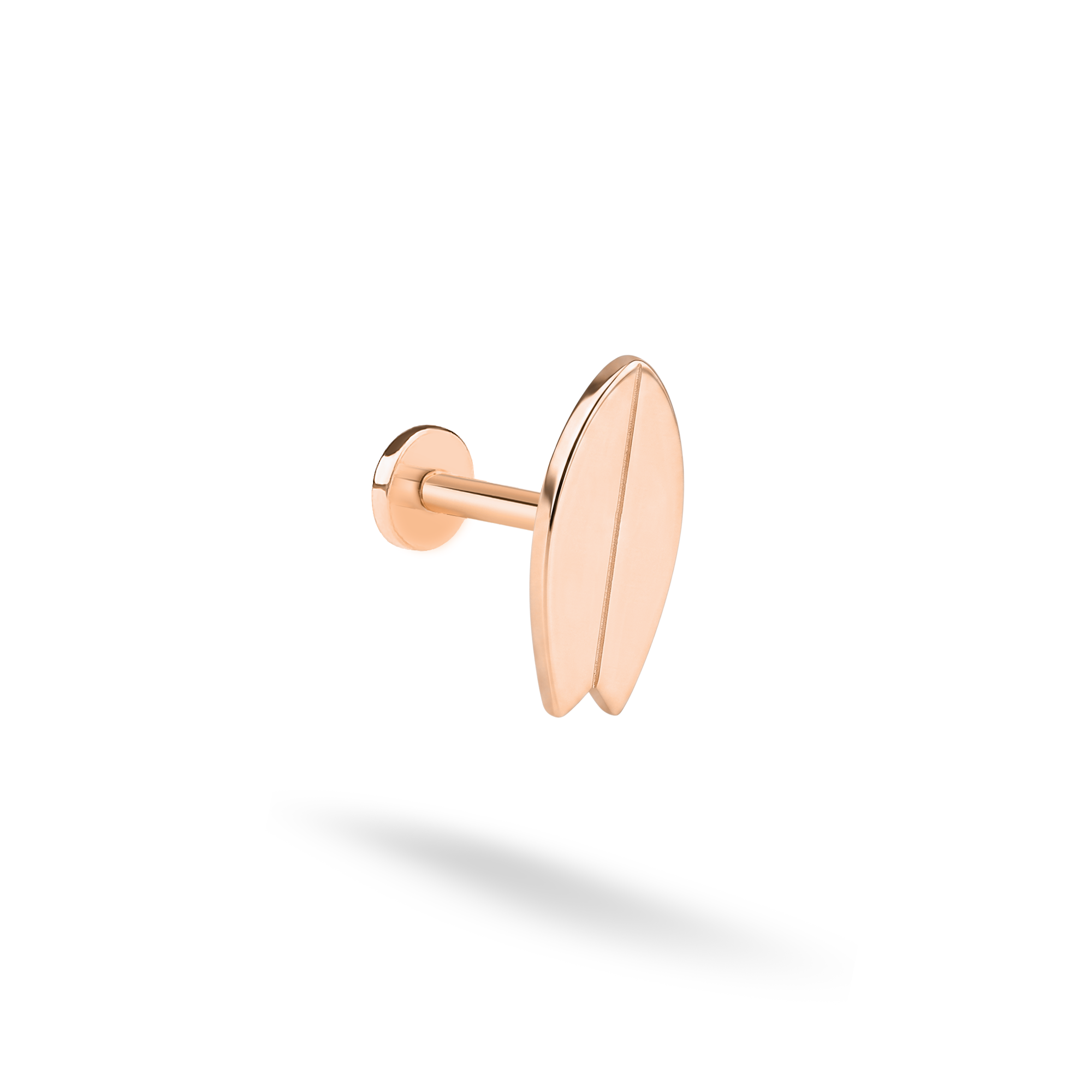 Surfboard Flatback Ear Piercing 14K Gold / Silver