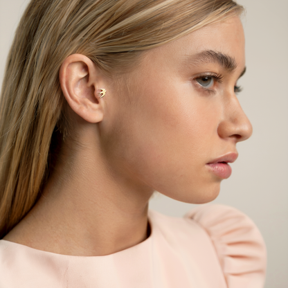 Swallow Flatback Ear Piercing 14K Gold / Silver