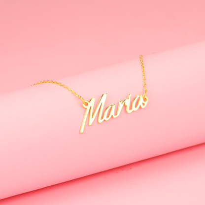 Tailored Personalized Name Custom Necklace 14K Gold