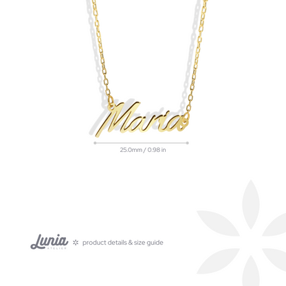 Tailored Personalized Name Custom Necklace 14K Gold