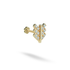 Three Arrows Flatback Ear Piercing 14K Gold with CZ Stone
