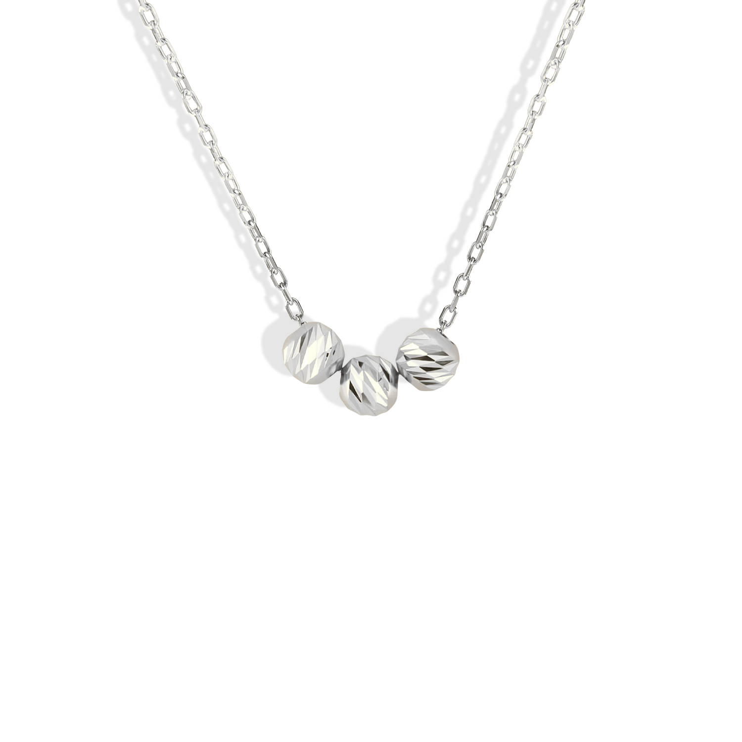 Three Ball Dorika Necklace 14K Gold
