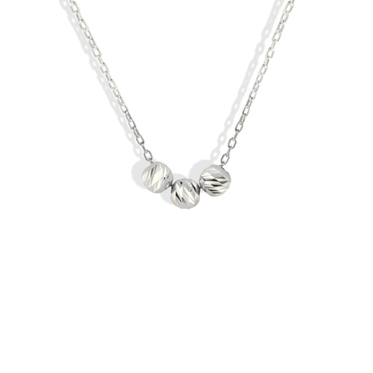 Three Ball Dorika Necklace 14K Gold