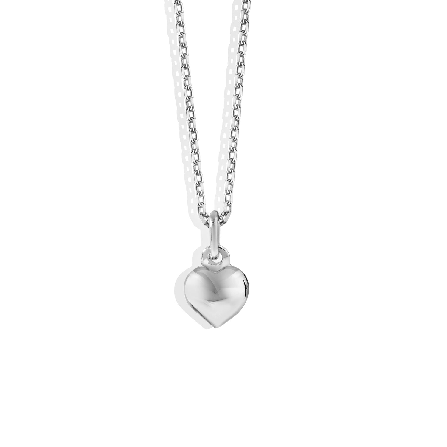 Three Dimensional Mini Heart Necklace 14K Gold